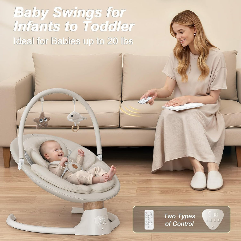 Swings for Infants, Electric Baby Swing with Bluetooth Music