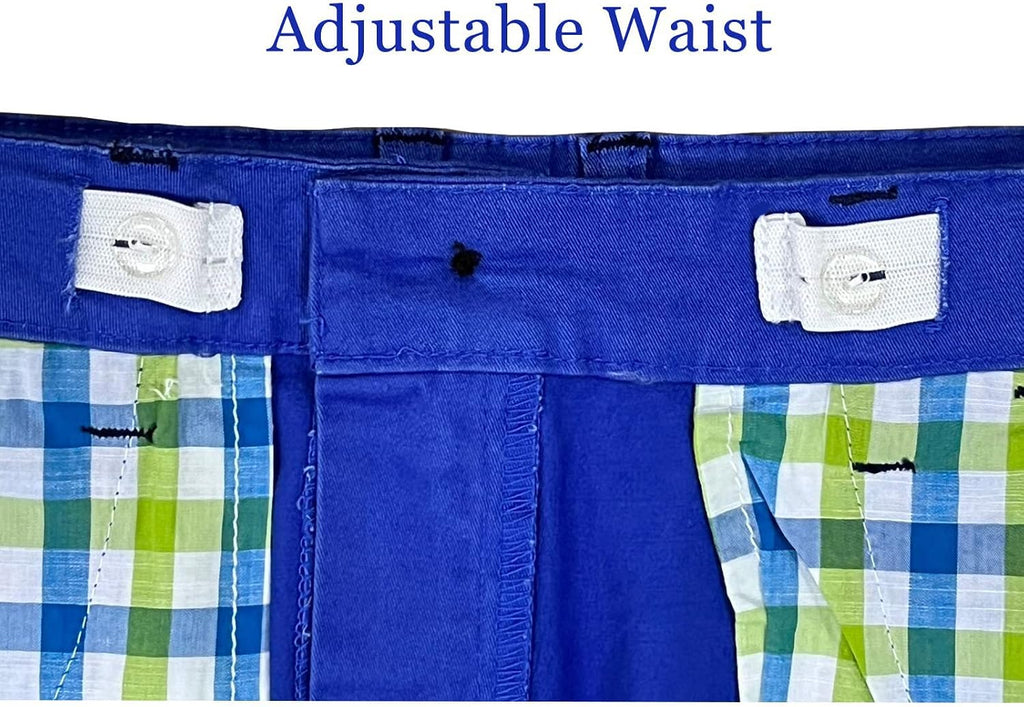 Boys Shorts with Adjustable Waist School Chino Shorts for Kid, 6 Colors to Choose
