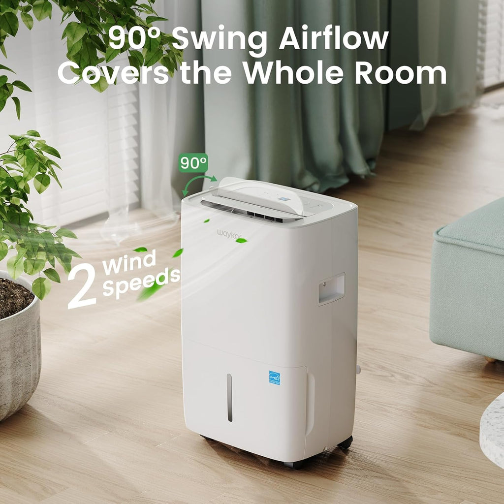 80 Pints Energy Star Dehumidifier for Spaces up to 5,000 Sq. Ft at Home
