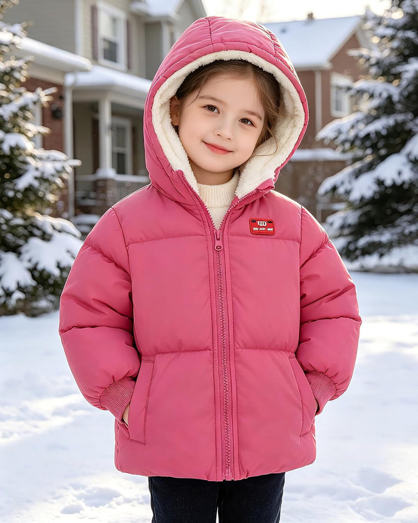 Baby Toddler Hooded Winter Coat Fleece Lined Puffer Jacket 6M