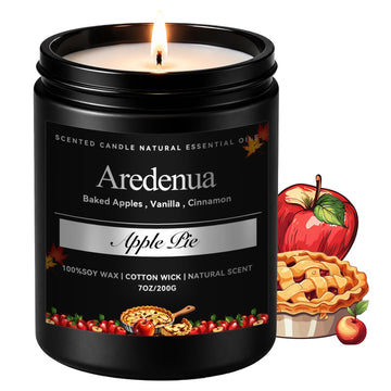 Fall Candles, Apple Pie Scented, Autumn Seasonal Candle