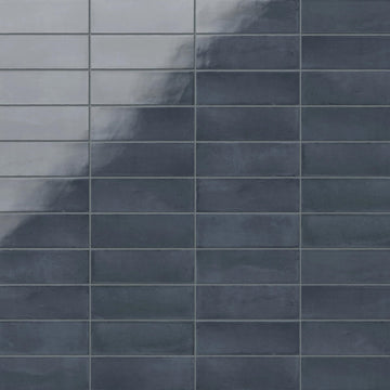 Coco Living | 2"x6" Porcelain Zellige Floor & Wall Tile (Midnight Blue Gloss, Carton)