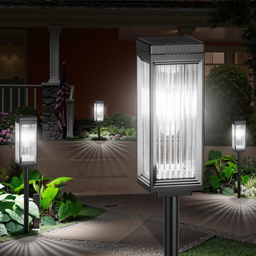 Solar Lights Outdoor Pathway, Upgraded 6 Pack