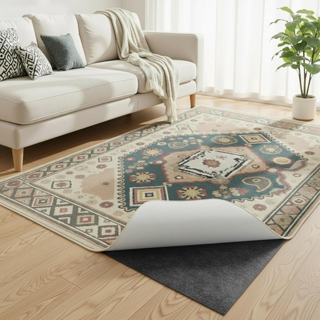 9'x12' Non‐Slip Rug Pad, 1/8" Thick Cushioned - Set of 108