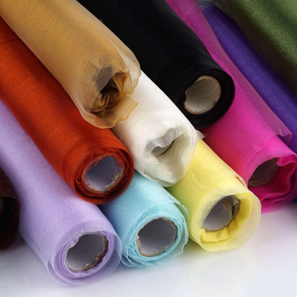 12" x 10 yds Chiffon Fabric Bolt for Ceiling Decoration Wedding Party Event Table Decoration Supply - Ivory