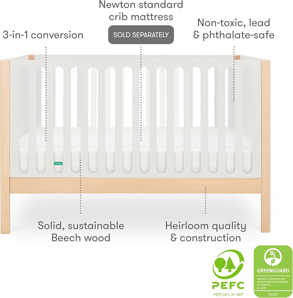 Galileo 3-in-1 Convertible Standard Crib - Natural/Dove 2-Tone