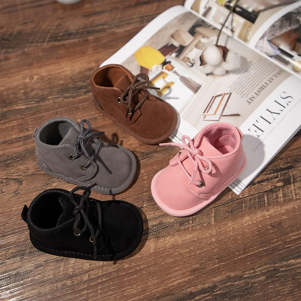 Baby Boy Girl Soft Sole Canvas Sneakers Sparkle High Top Lace Up Infant Unisex Ankle Shoes Boots Toddler