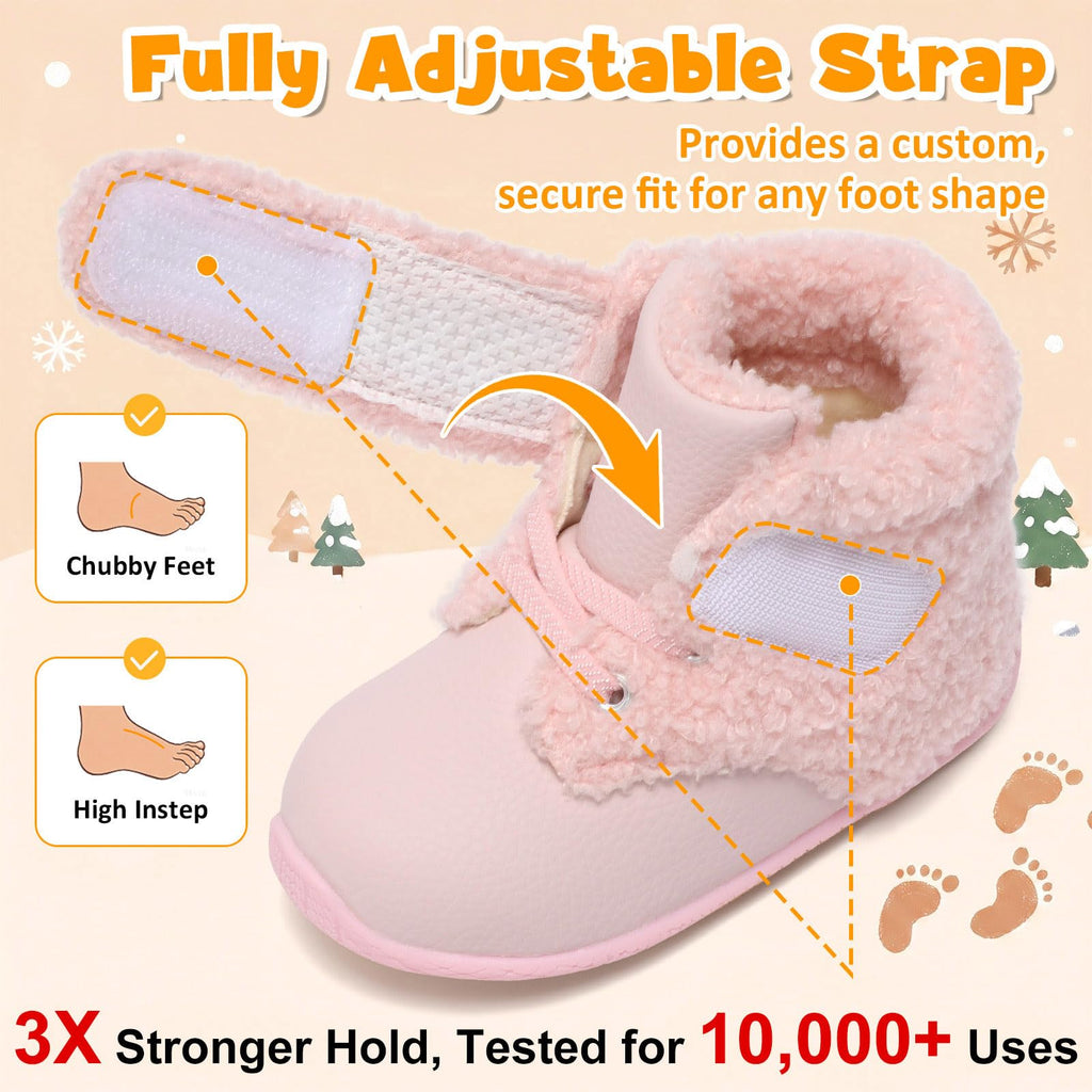 Infant Winter Booties Soft Sole Anti-Slip Baby Boots Crib Shoes