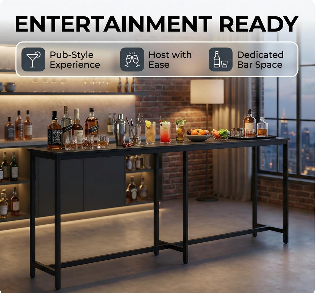 71" L Narrow Long Kitchen Dining Bar Table