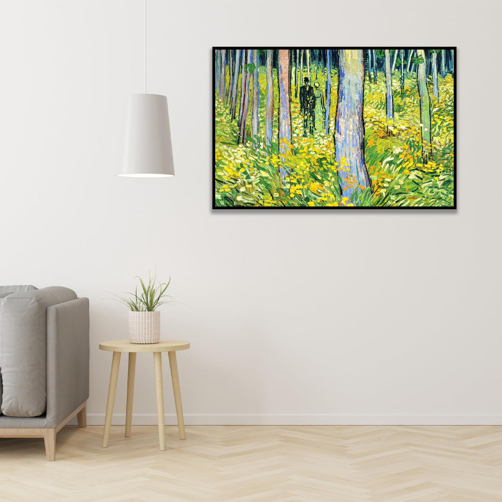 Vincent Van Gogh Canvas Wall Art Undergrowth With Two Figures Poster - Van Gogh Vintage Poster Print Room Aesthetic