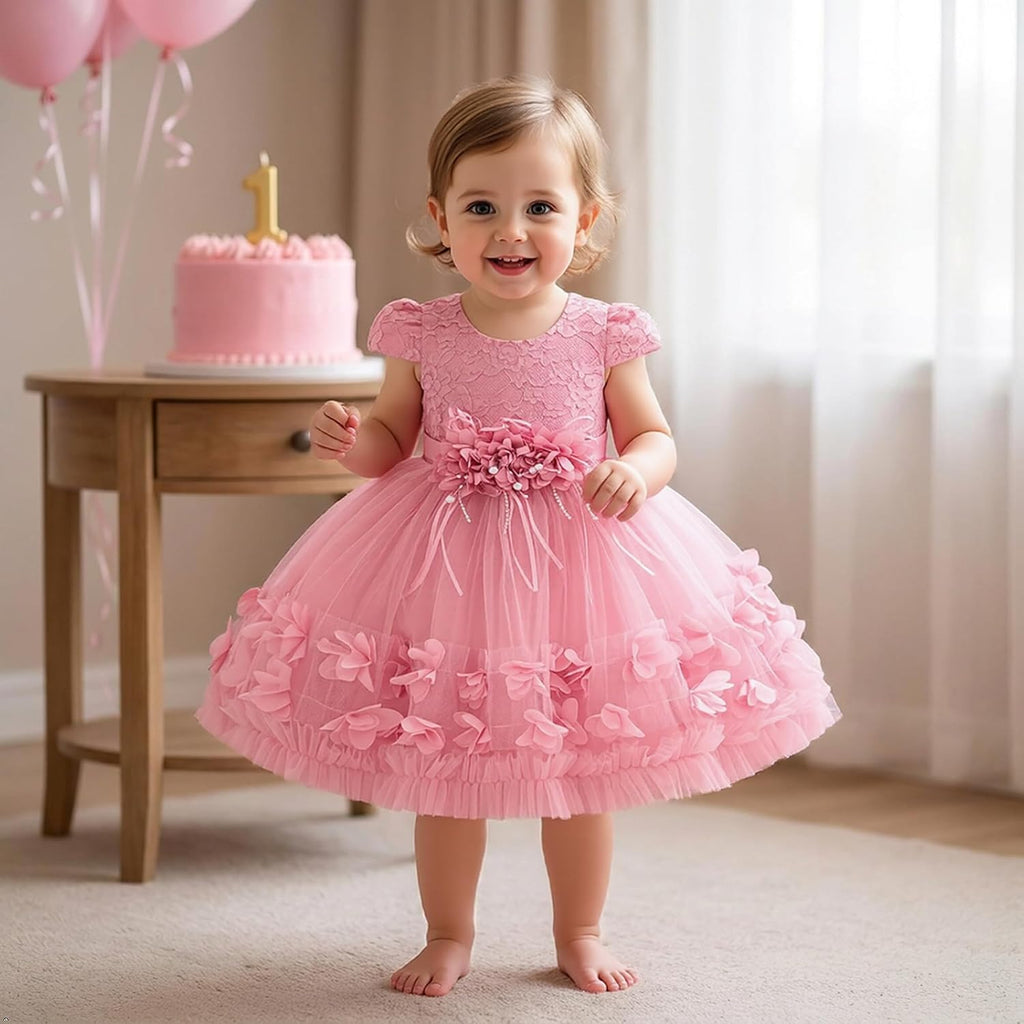Flower Girl Dress Lace Baby Girl Formal Pageant Dresses 3
