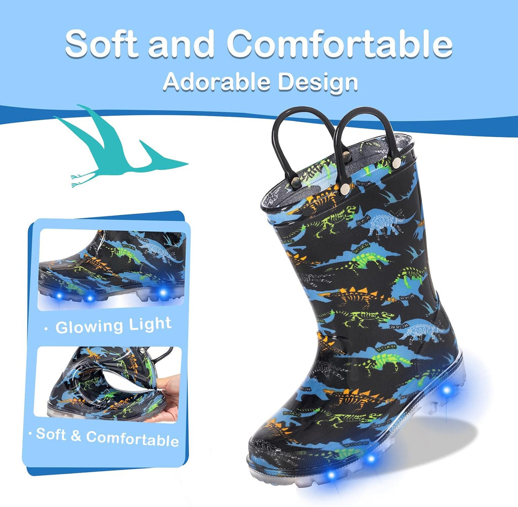 Kids Light Up Rain Boots for Girls & Boys