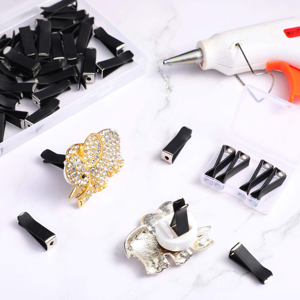 130 Pcs Car Vent Clips with 2 Storage Boxes Head Air Vent for Auto