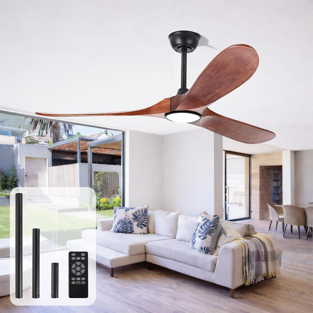 60 Inch Outdoor Ceiling Fan with Light and Remote