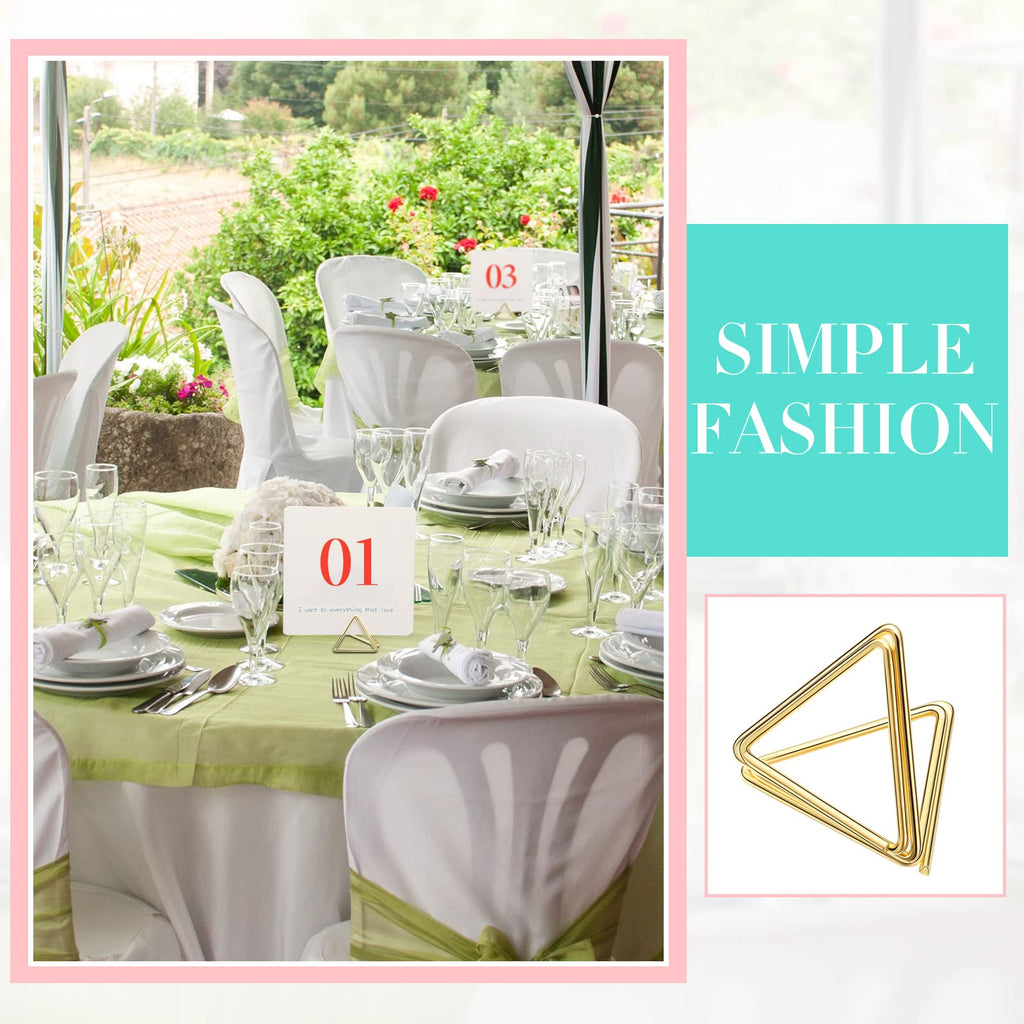 100 Pcs Place Card Holders for Table, Gold