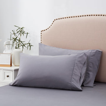 Cooling Pillow Cases Set of 2, Rayon Derived from Bamboo, Breathable Pillow Case with Envelop Closure, Silky Pillowcase