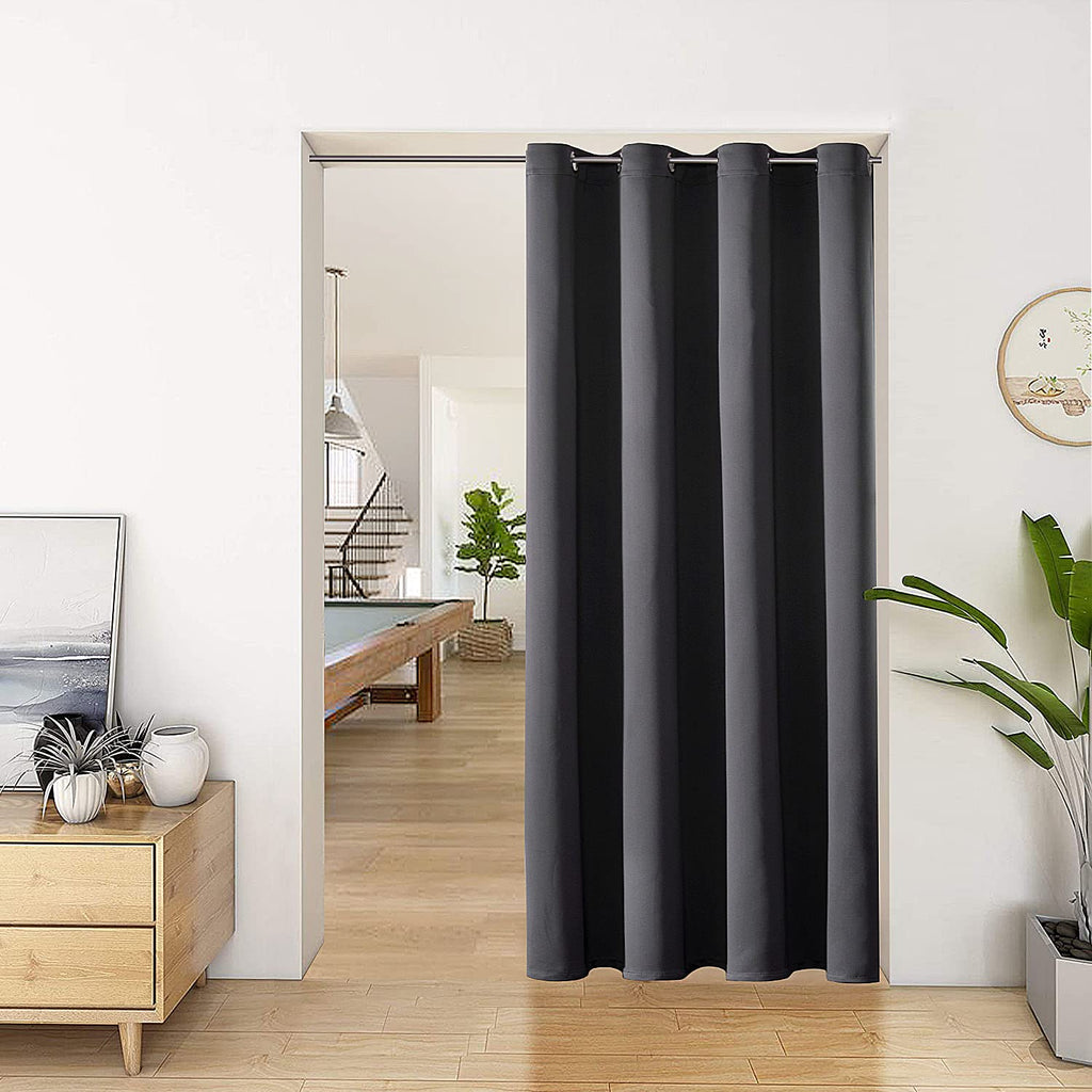 Blackout Curtains Door Curtain for Doorway 80" Long Closet Drapes