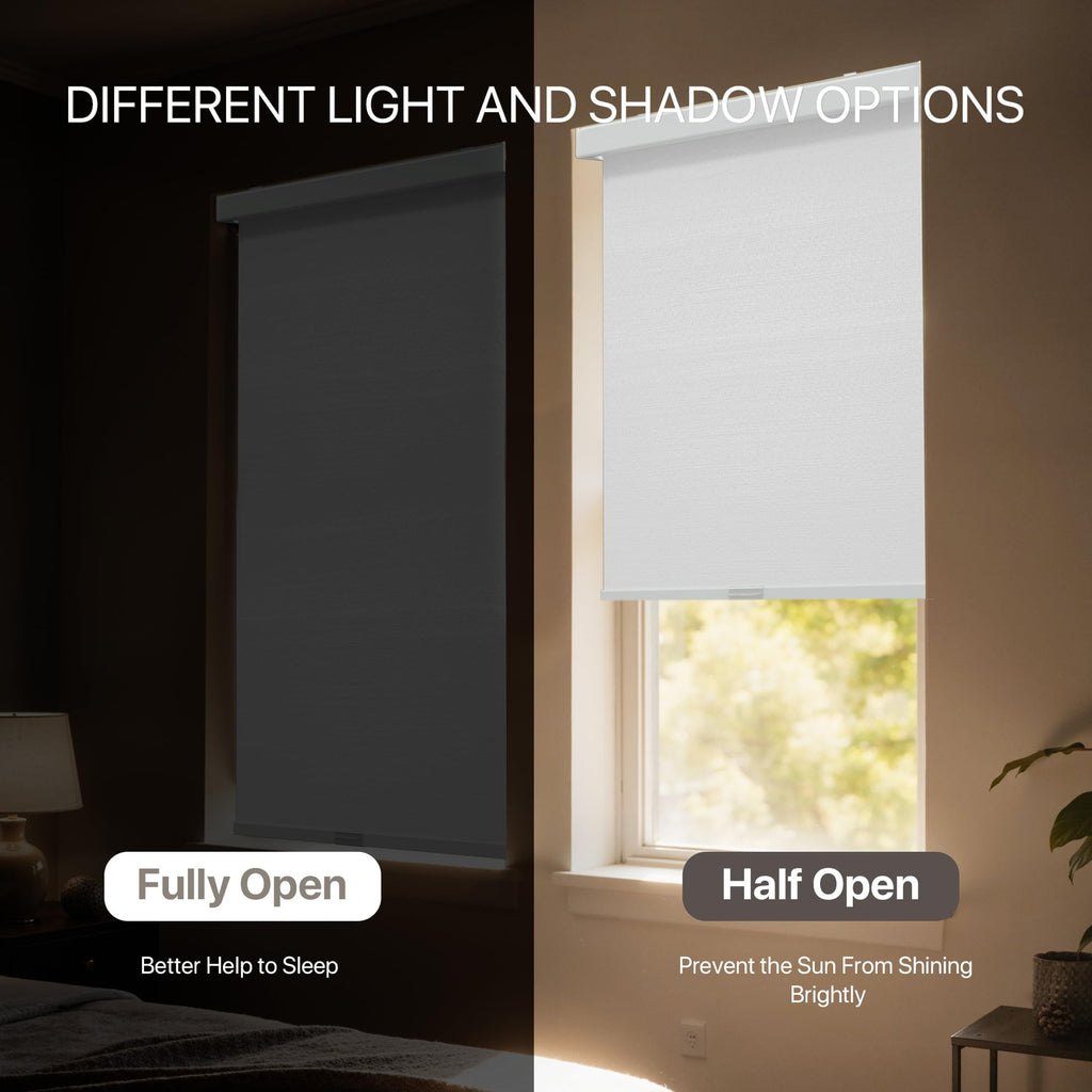Cordless Blackout Roller Shades, Soft White