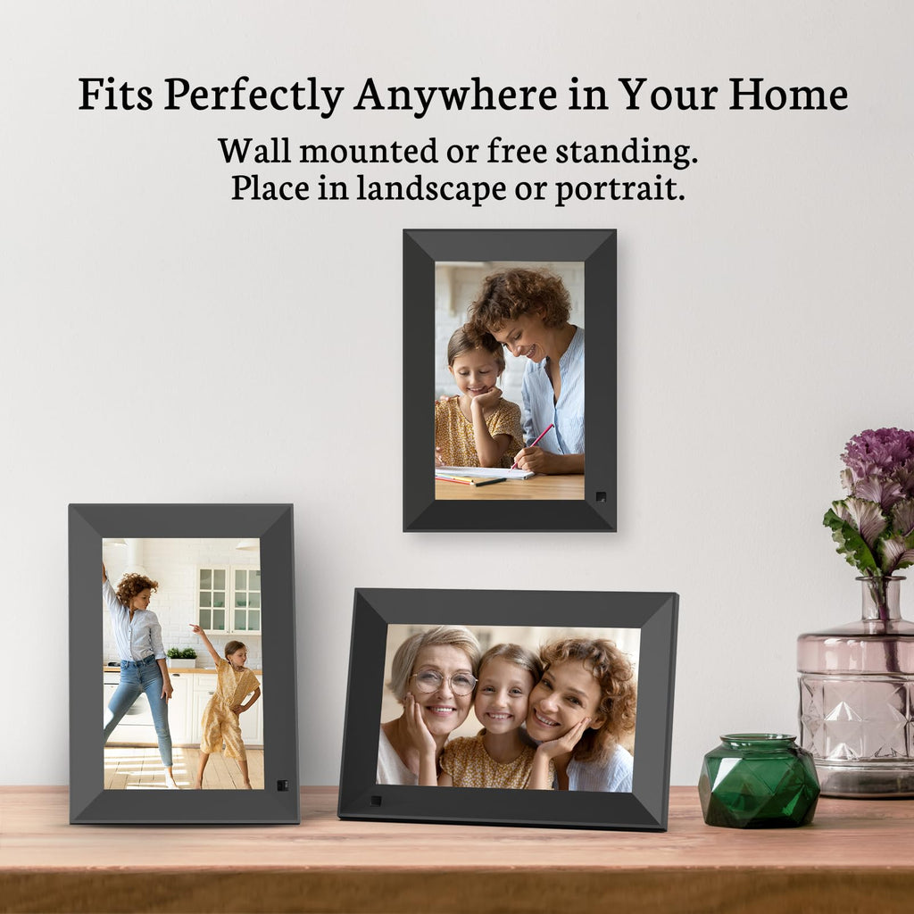 8" Digital Picture Frame, Touchscreen Small Display, 16GB