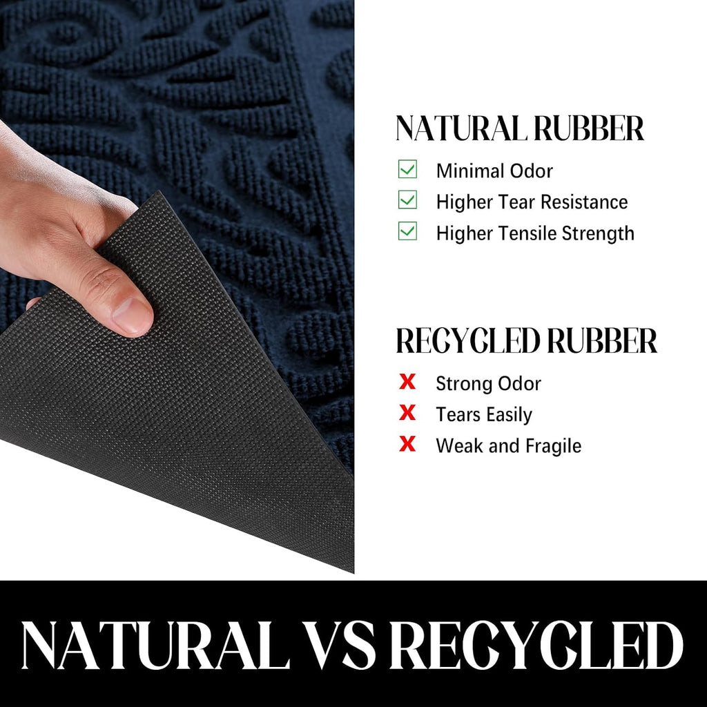Large Welcome Mat 36x24, Waterproof Non-Slip Outdoor Mats for Front Door Outside Entrance, Low-Profile Entryway Mat