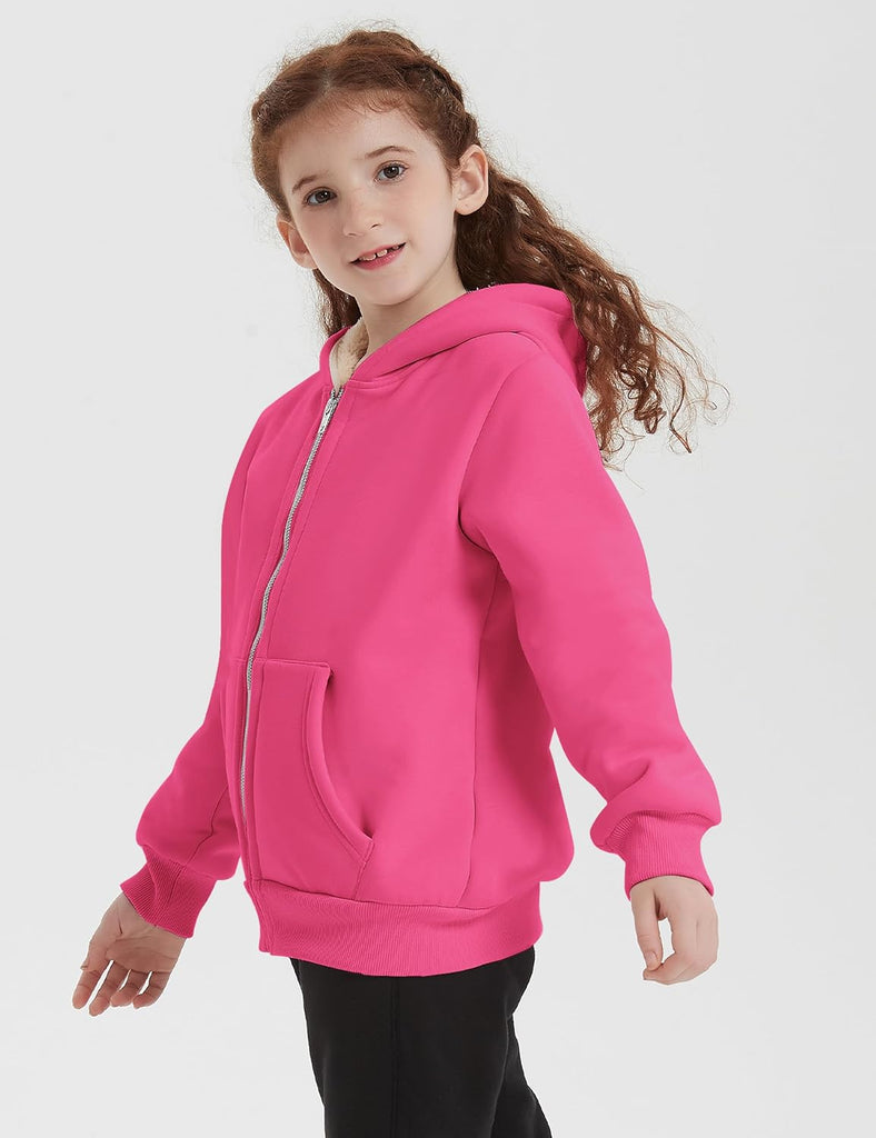 Sherpa Lined Zip Up Hoodie Winter Warm Fleece Jacket