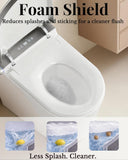 Luxury Smart Toilet with Bidet Built In, Auto Open/Close Lid & Seat, Blackout Flush, Foam Shield, Odor Control