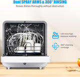 Countertop Dishwasher, 5 Programs Portable Dishwasher with Touch Control & Air-Drying Function