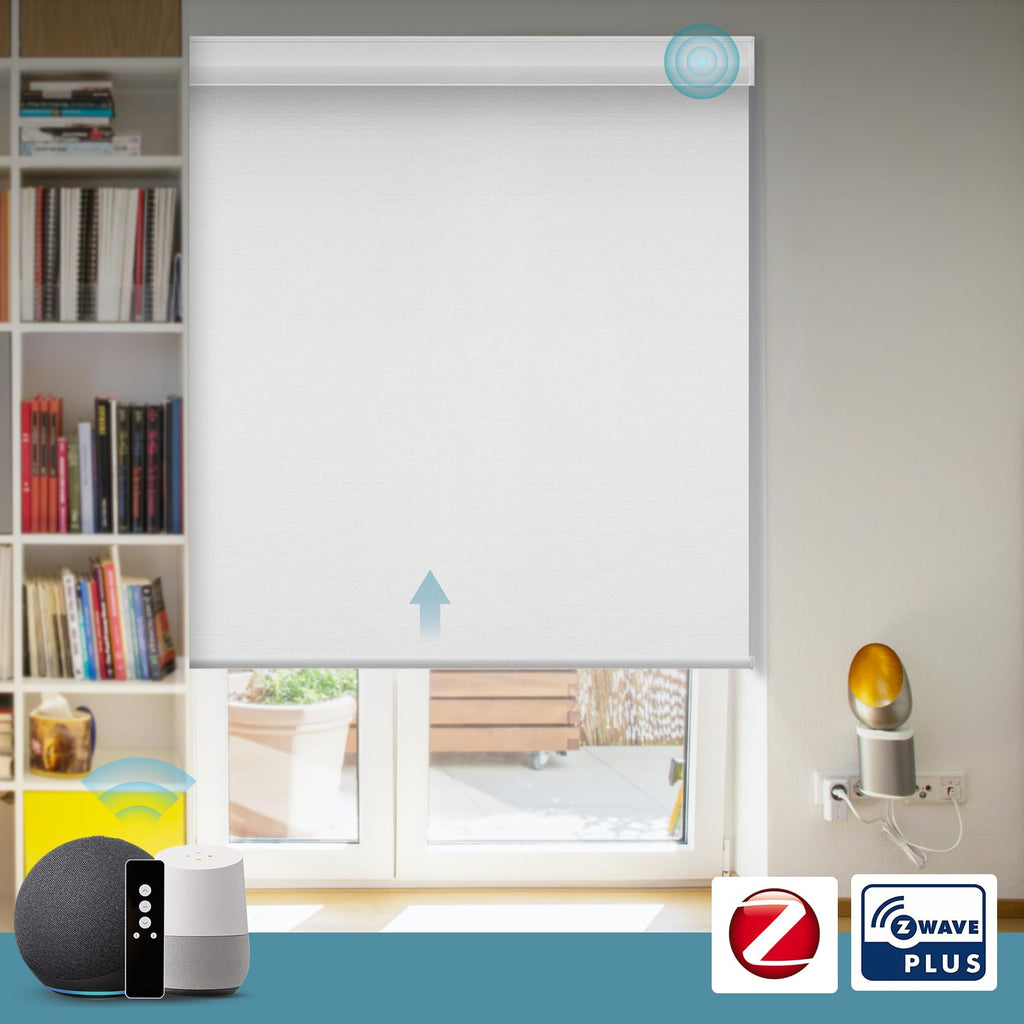Z-Wave/Zigbee Smart Roller Window Shades, Essential White