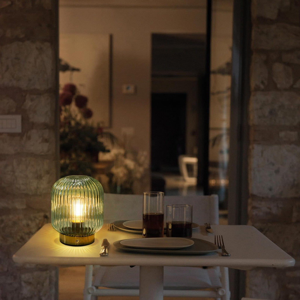 Rechargeable Table Lamp,Cordless Lamp with Memory Function,Green