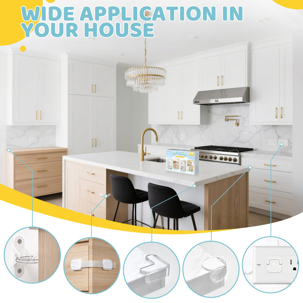 56-Piece Baby Proofing Kit & Child Safety Essentials