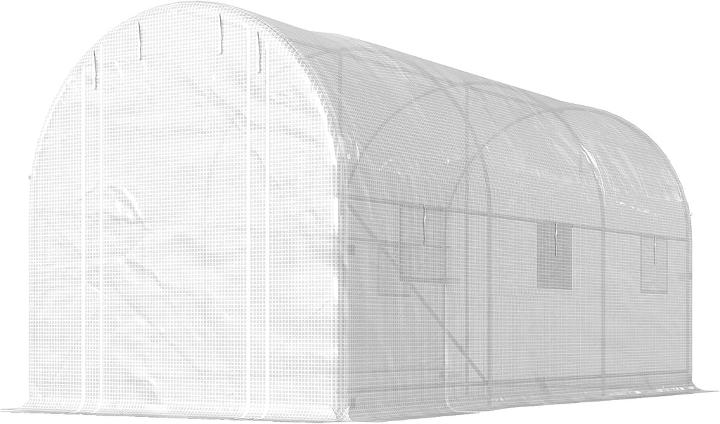 Portable Greenhouses for Outdoors, Walk-in Tunnel Hoop House Grow Tent | Sturdy galvanized steel frame with