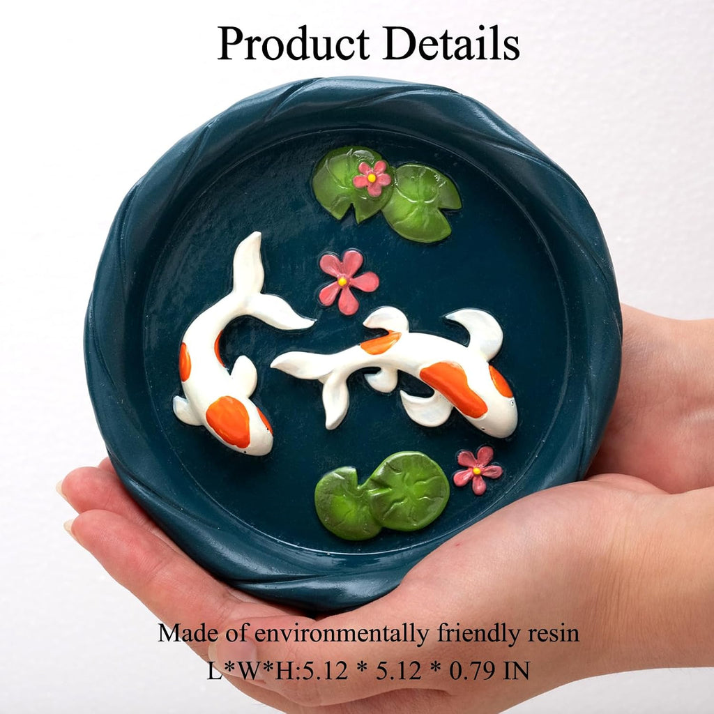 Koi Fish Ring Dish, Decorative Jewelry Tray & Key Bowl