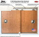 Sliding Closet Door SARTODOORS Quadro 4111 Bypass Interior Doors, no Glass, MDF, 84x80, White, Moder