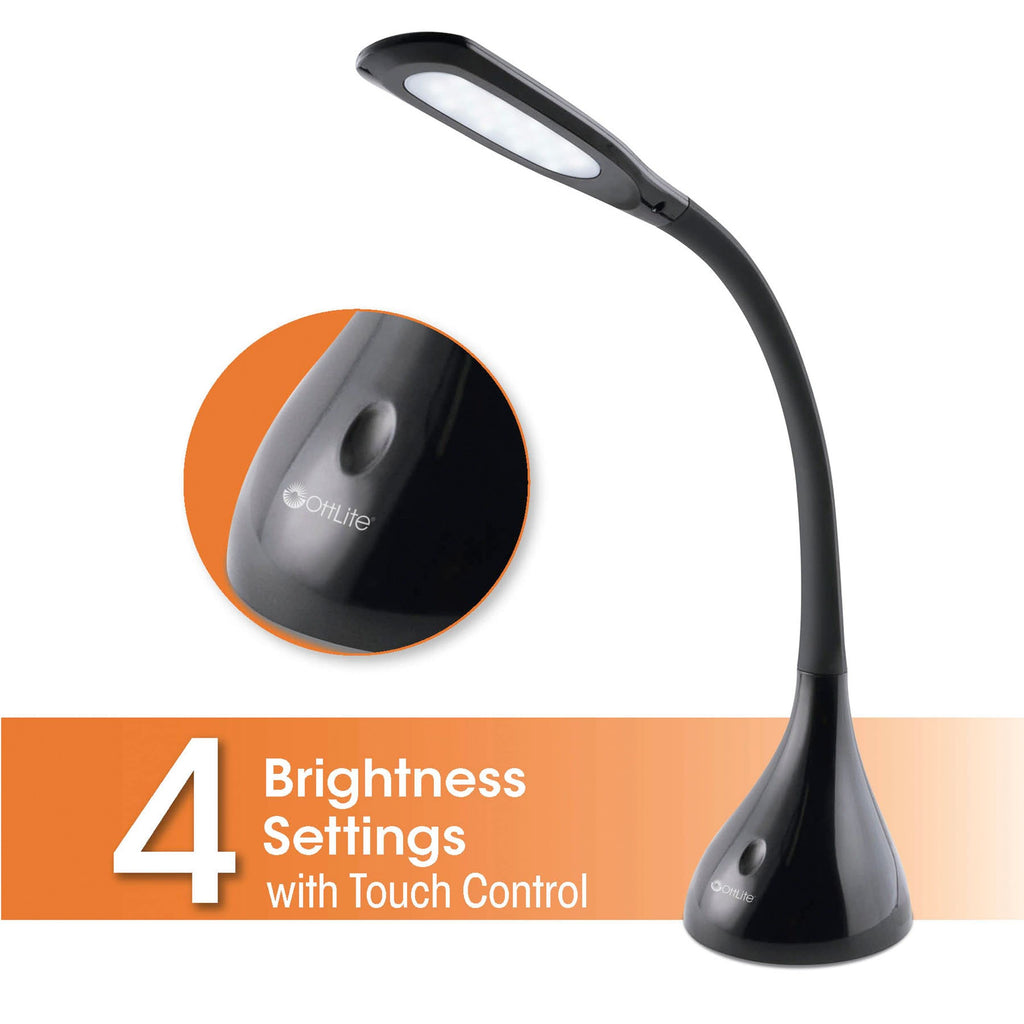 Creative Curves LED Desk Lamp, Black