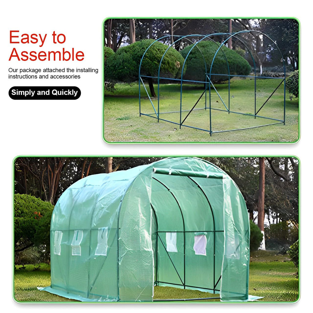 Greenhouse Walk-in Green House Greenhouse Kit with Observation Windows for Outdoor Plants Growing, Green Houses for