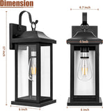 2-Pack Large Outdoor Light Fixtures IP65 Waterproof
