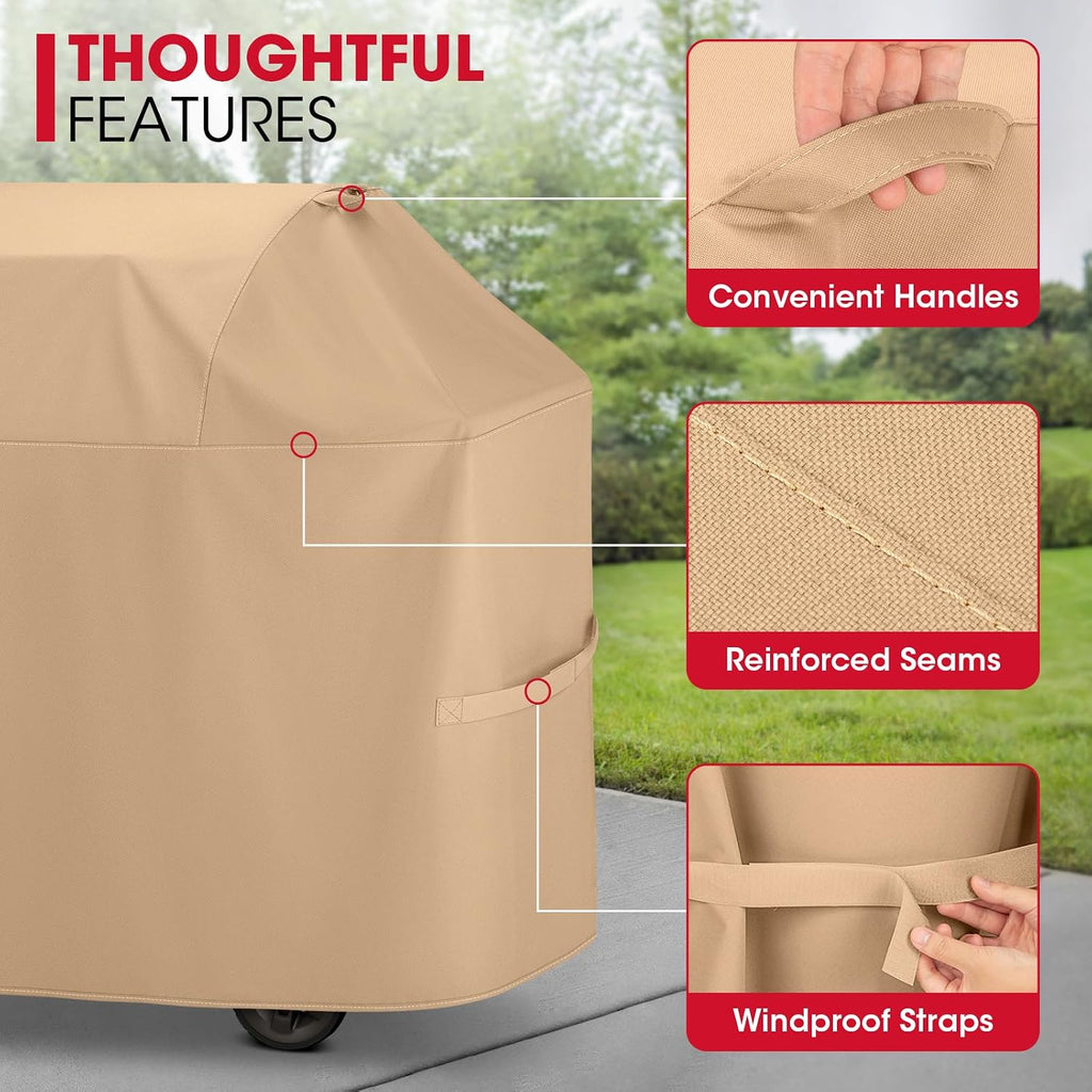 Heavy Duty Waterproof Grill Cover 60 Inch, BBQ Cover for Outside, Compatible with Weber Char-Broil Nexgrill 3-5