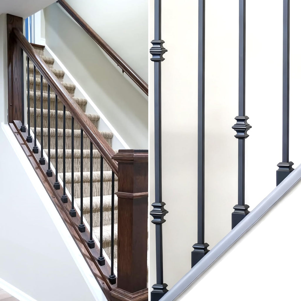 30-Pack Baluster Connectors with Angled Shoes Adjustable Height and Angle Connectors for 1/2'' Square Balusters for