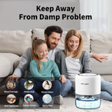 44oz(1.3L) Small Dehumidifier for Home Auto