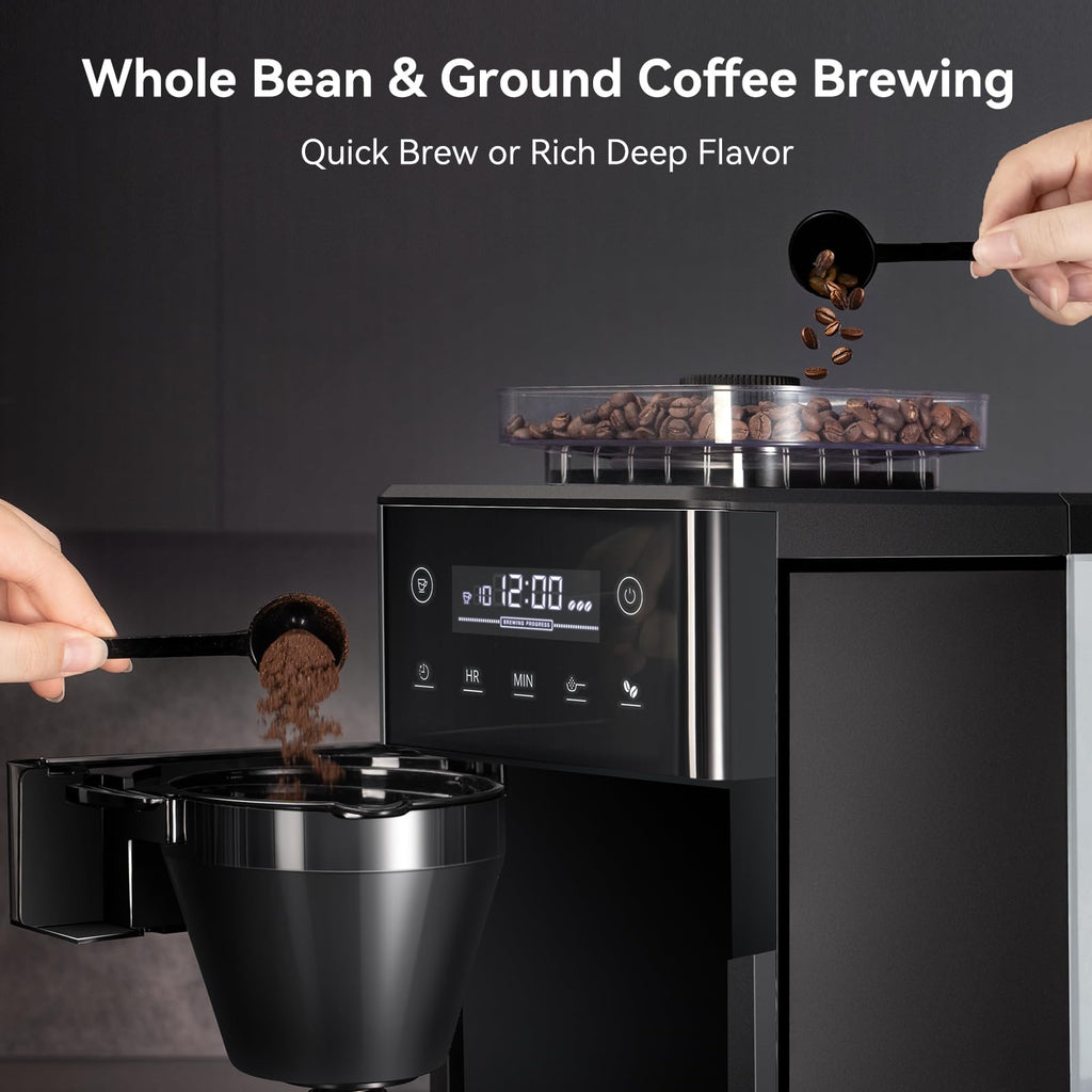 10-Cup Grind & Brew Coffee Maker, Touch Screen, Programmable Brew