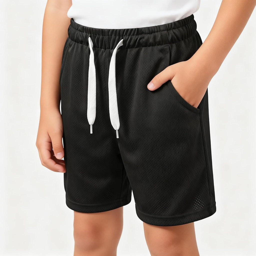 Boys Basketball Shorts 3 Pack Quick Dry with Pockets Athletic