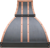 36 Inch Copper Wall Mount Range Hood
