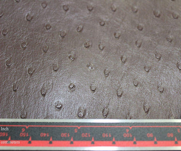 Brown Ostrich Vinyl 54" Wide Textured Faux Leather Great for Upholstery & Bags (15 Yards)