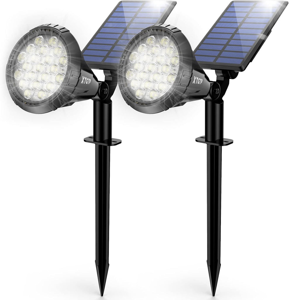 Spot Lights Outdoor, 21 LEDs Solar Outdoor Lights Auto On/Off with 3 Modes, IP67 Waterproof Yard Spotlight Landscape