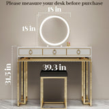 Makeup Mirror with Lights, 18 Inch Vanity Mirror with Lights, Lighted Makeup Mirror, Smart Touch Control Round Lighted