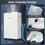4500 Sq. Ft Dehumidifier, Max 80 Pint Dehumidifier for Basement, Compressor Dehumidifiers for Home with Drain Hose