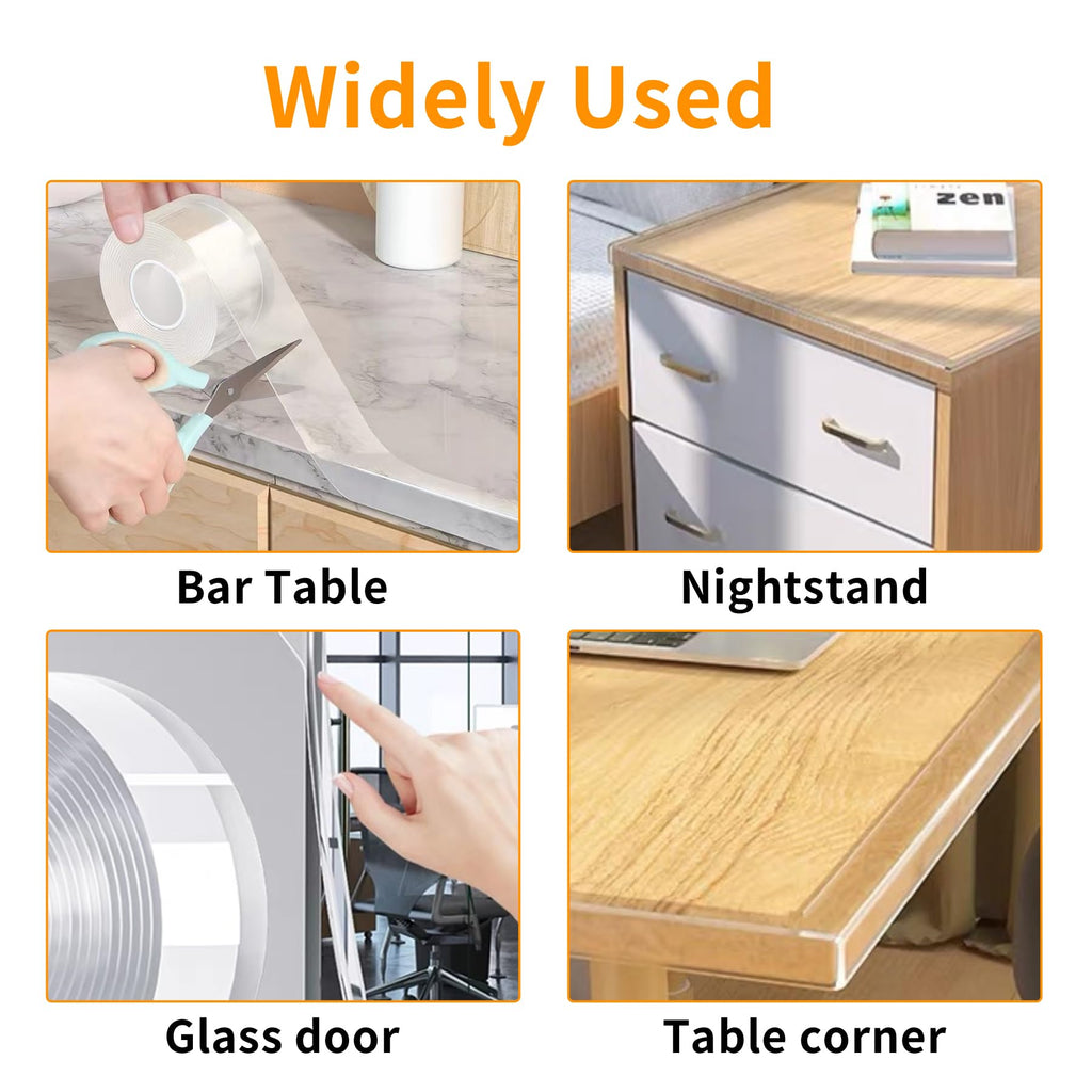 3 Pack Clear Edge Protector Strip for Baby, 2 in x 9.84 Ft, 2mm Thick