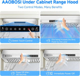 30 Inch Stainless Steel Under Cabinet Range Hood 900 CFM 3 Speed Gesture & Touch Control, LED Lights, Baffle Filters, Convertible Ducted/Ductless