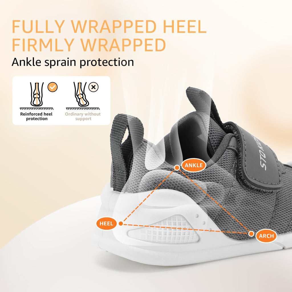 Baby Shoes Ankle Support First Walker Dark Grey T5