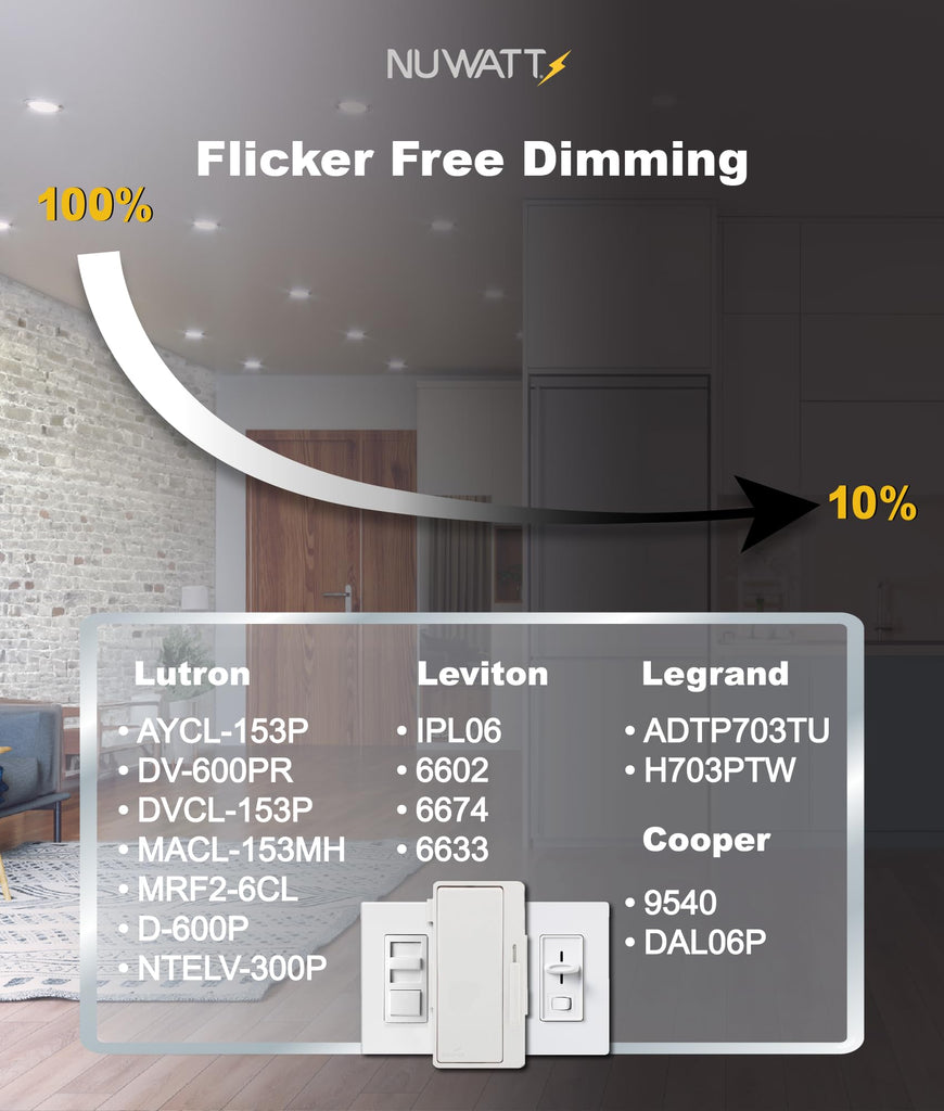 4 Inch LED Bronze Recessed Lighting 5CCT 2700K-5000K, Dimmable, 6 PK